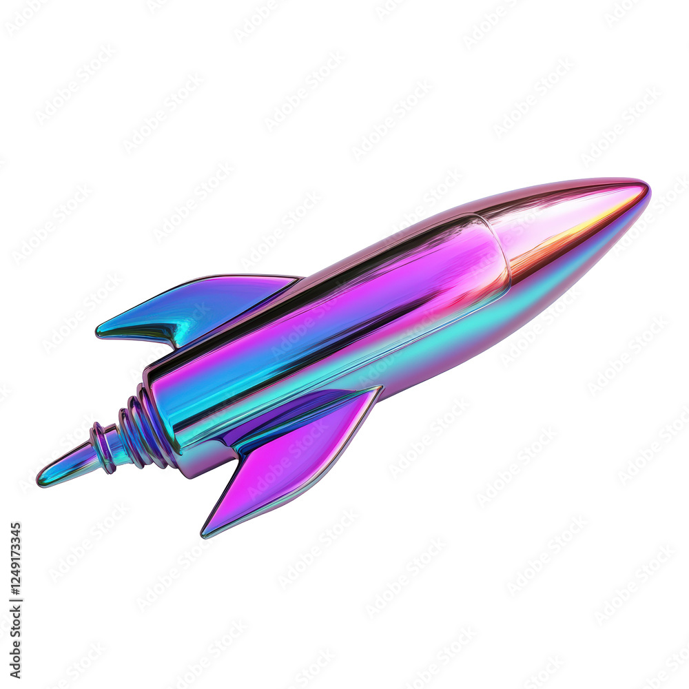 Isolated Holographic Rocket Ship