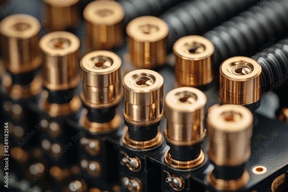 Close-up of bullets arranged in an orderly pattern Close-up of bullets arranged in an orderly pattern