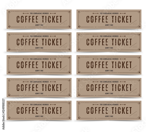 Coffee ticket set