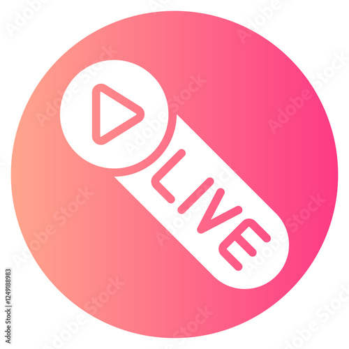 live broadcast gradient icon