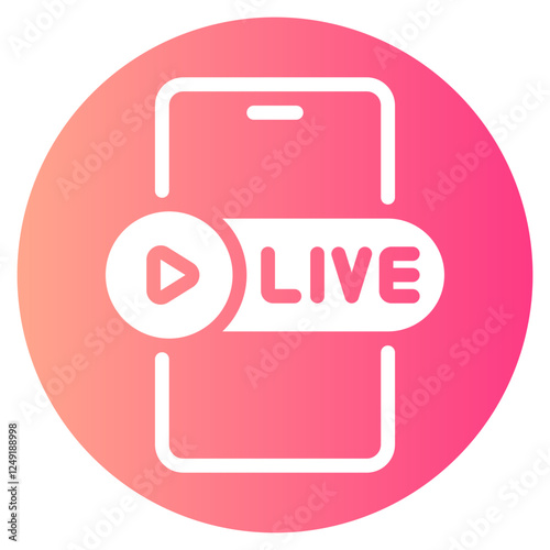 live broadcast gradient icon