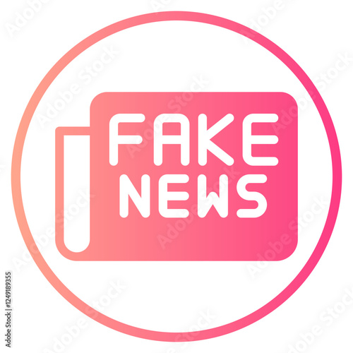 fake news gradient icon