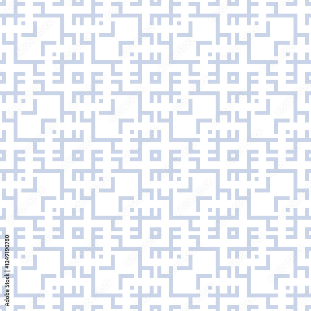 Vector minimal geometric seamless pattern in ethnic style. Traditional folk ornament. Abstract blue and white texture. Subtle background with tribal elements, simple shapes. All-over design for print Vector minimal geometric seamless pattern in ethnic style. Traditional folk ornament. Abstract blue and white texture. Subtle background with tribal elements, simple shapes. All-over design for print