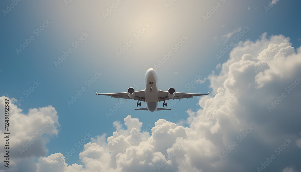 Obraz premium airplane in the clouds