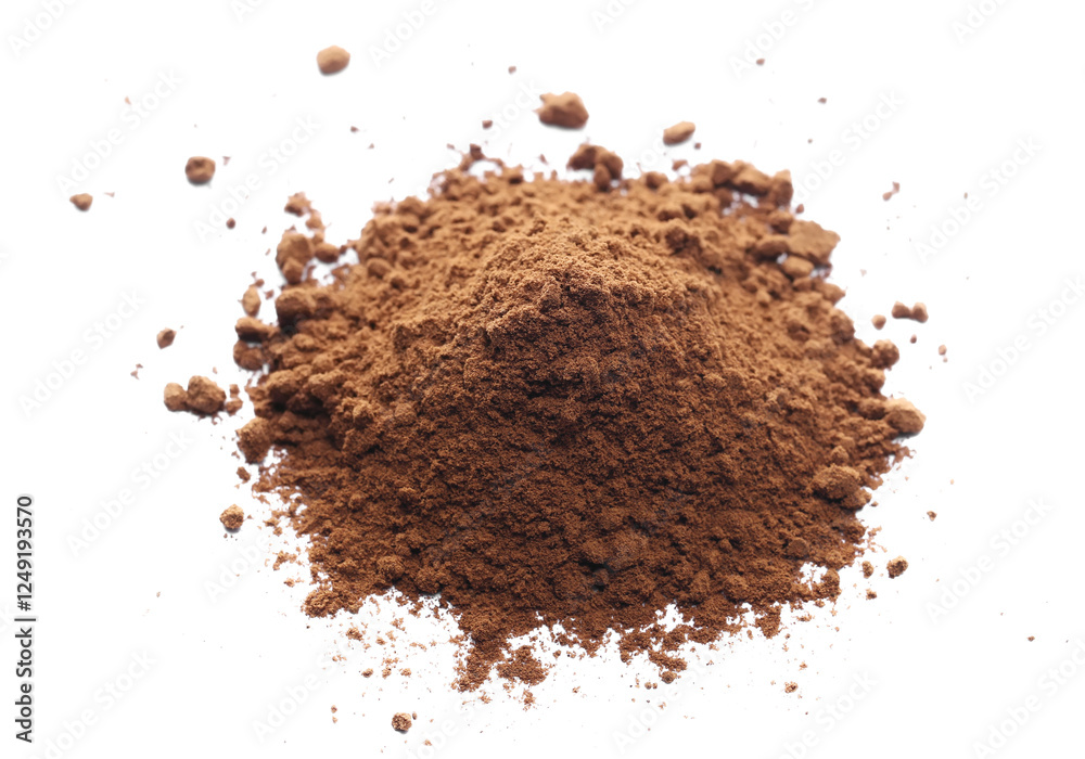 Clove powder pile isolated on white background Clove powder pile isolated on white background