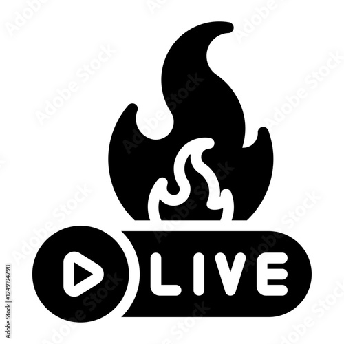 broadcasting glyph icon