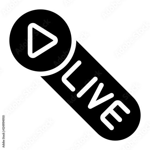 live broadcast glyph icon