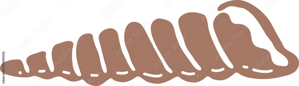 Hand drawn seashell illustration for souvenir printing. Coastal isolated vector clipart. Sea shell silhouette on white background. Creative logo design. Summer vacation trendy graphic print. Hand drawn seashell illustration for souvenir printing. Coastal isolated vector clipart. Sea shell silhouette on white background. Creative logo design. Summer vacation trendy graphic print.