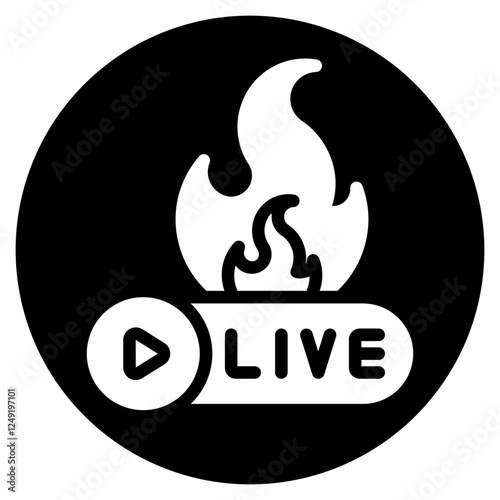 broadcasting glyph icon