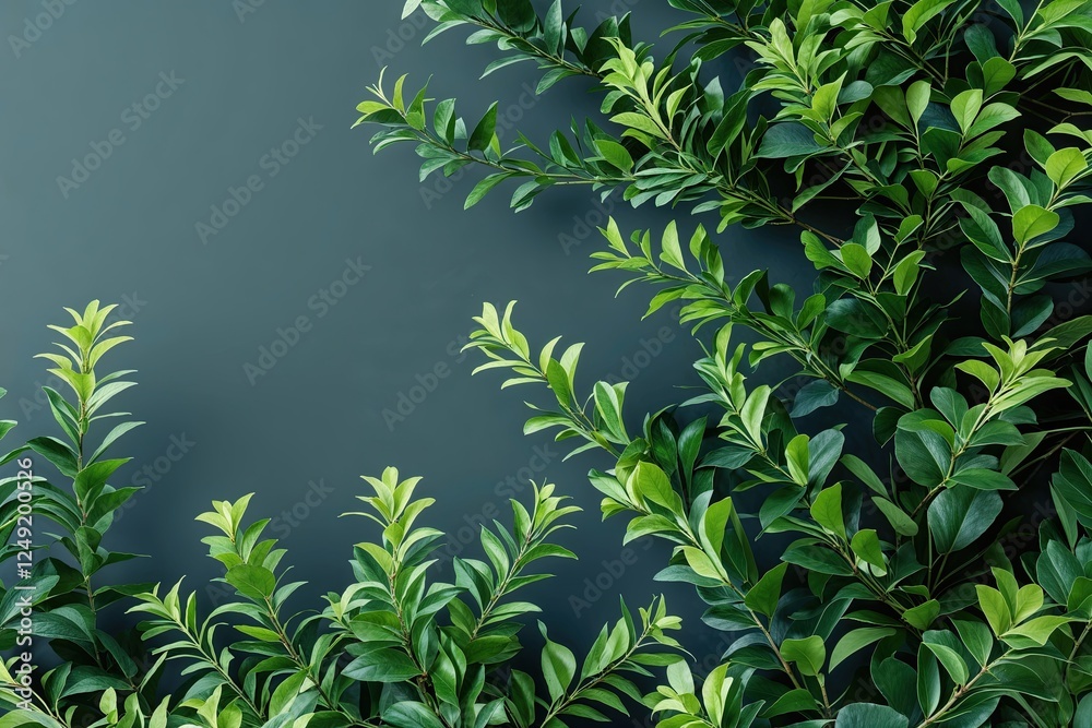 Contemporary Shrubbery Displayed in Isolated Design with Lush Greenery and Leaf Structure Contemporary Shrubbery Displayed in Isolated Design with Lush Greenery and Leaf Structure