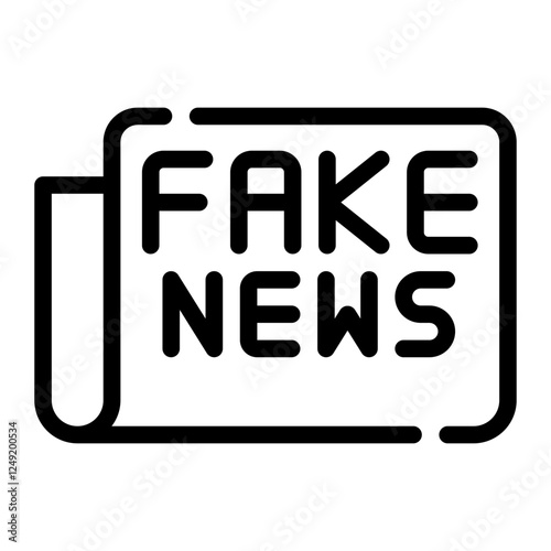 fake news line icon