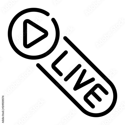 live broadcast line icon
