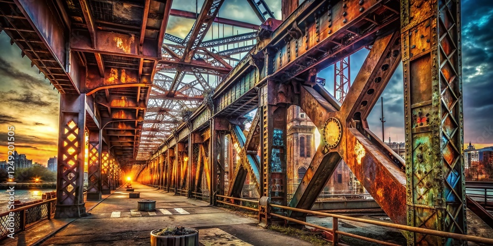 Urban Exploration: Rusty NYC Bridge Structure - Industrial Decay Photography Urban Exploration: Rusty NYC Bridge Structure - Industrial Decay Photography