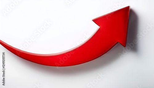 red arrow on white background
