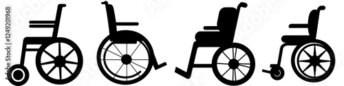 Wheelchair and handicapped access sign, flat icon suitable for websites and print