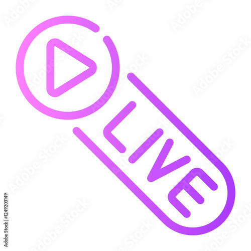 live broadcast gradient icon