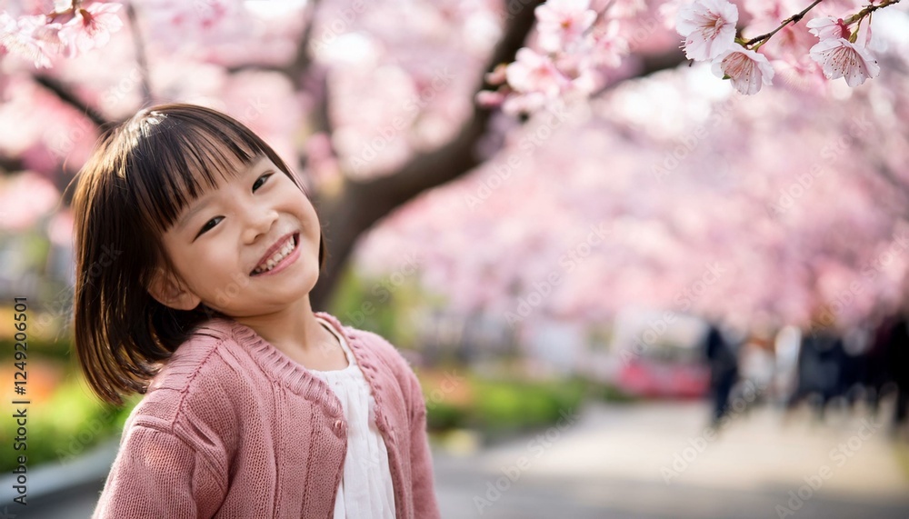 桜と笑顔の幼い少女(Cherry blossoms and a smiling young girl)
桜と笑顔の幼い少女(Cherry blossoms and a smiling young girl)