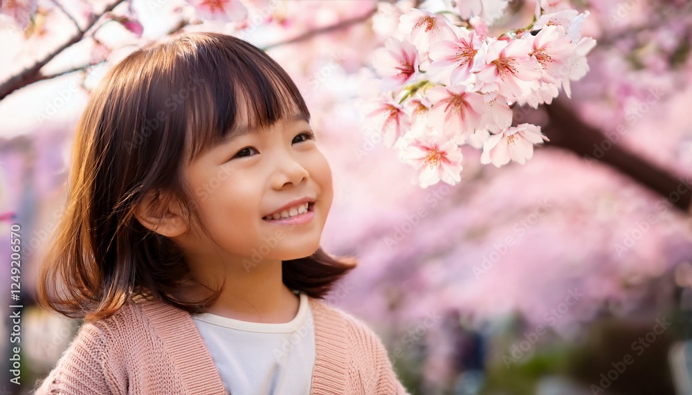 桜と笑顔の幼い少女(Cherry blossoms and a smiling young girl)
桜と笑顔の幼い少女(Cherry blossoms and a smiling young girl)