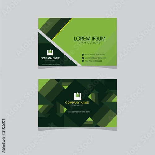 modern green business card