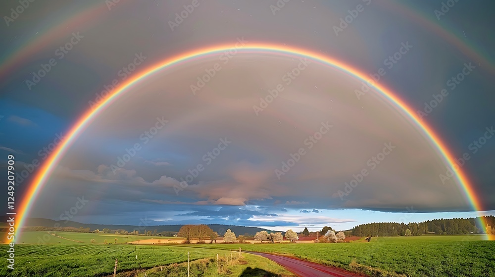 Obraz premium A rainbow after a storm, symbolizing hope and renewal in life.