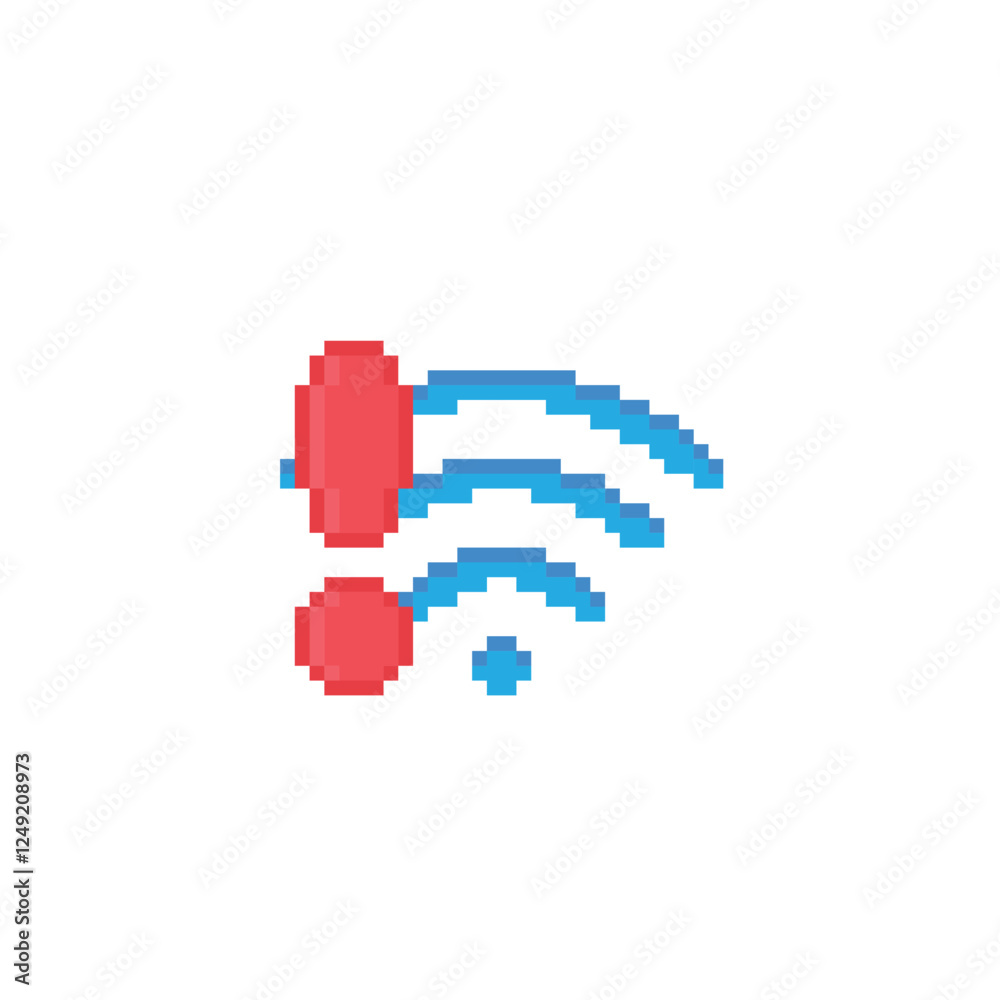 no wi fi icon 8 bit, pixel art icon for game logo. no wi fi icon 8 bit, pixel art icon for game logo.