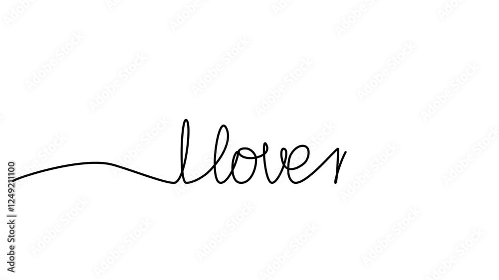 animation continuous drawing of the phrase I love mommy in one line. animation continuous drawing of the phrase I love mommy in one line.