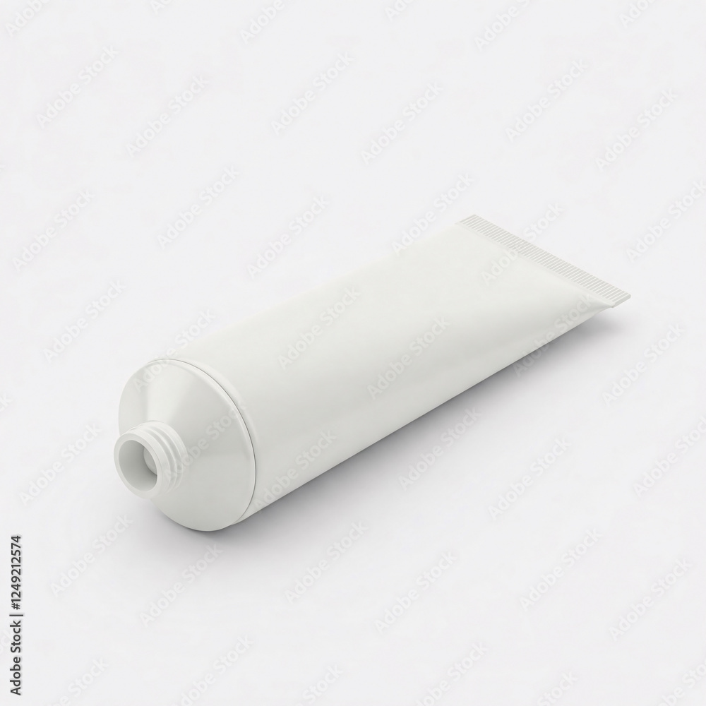 Blank tube of toothpaste on white background. 3d illustration Blank tube of toothpaste on white background. 3d illustration