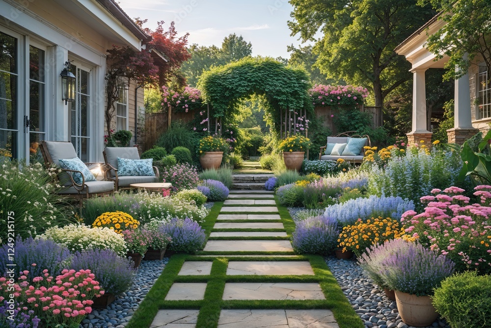 Obraz premium Creative Garden Design Ideas for Stunning Summer Landscaping