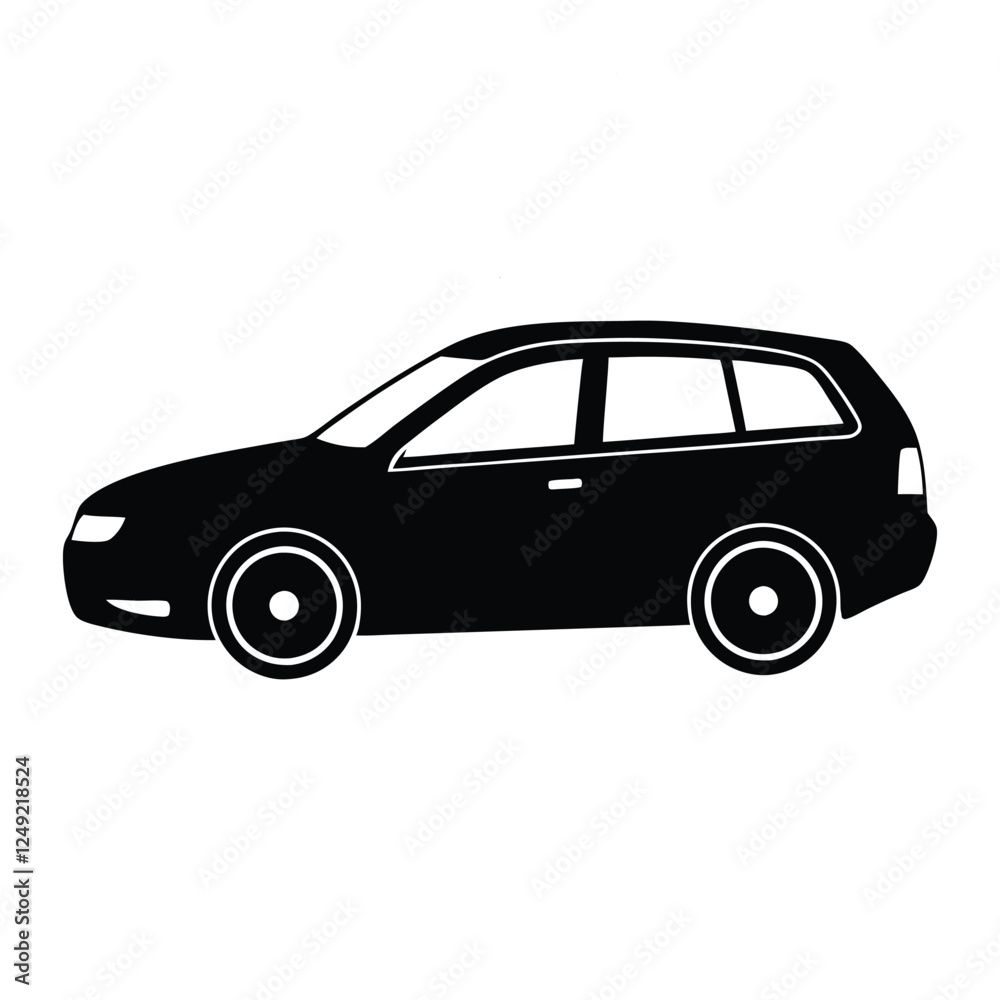 Car silhouette vector on a white background. Car silhouette vector on a white background.