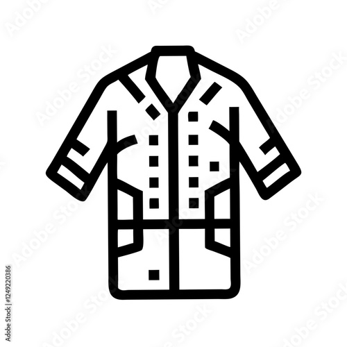 Medical gown outline icon 