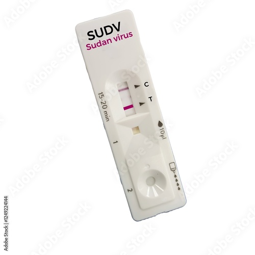 Rapid test device for Sudan Ebolavirus test, to diagnosis of Ebola infection. Ebola virus disease(EVD) cause hemorrhagic fever. Sudan virus disease.