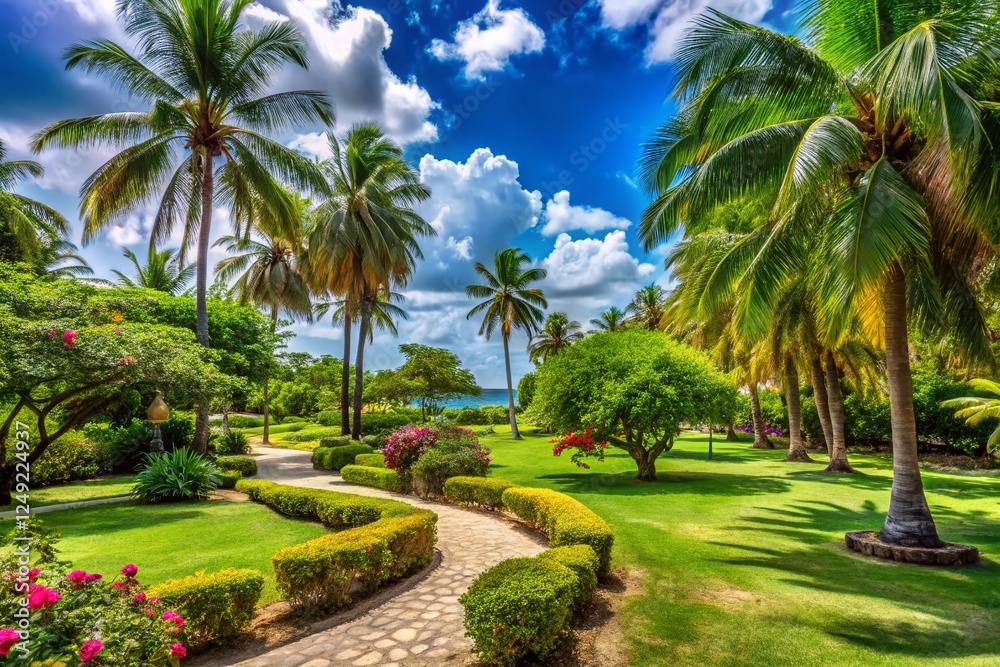 Washington Park Bonaire: Tranquil Caribbean Vista with Copy Space Washington Park Bonaire: Tranquil Caribbean Vista with Copy Space