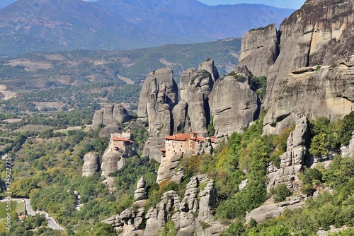 Wallpaper Mural monastery, monastery on a mountain, monastery on a rock, view from a high mountain, Greek monastery, Meteora in Greece Torontodigital.ca