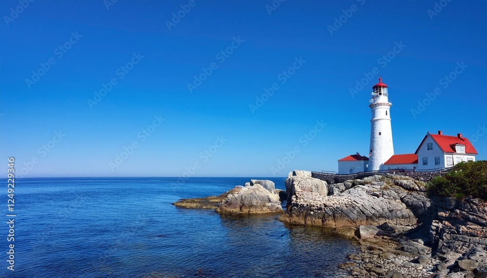 lighthouse on the coast of the mediterranean sea lighthouse on the coast of the mediterranean sea
