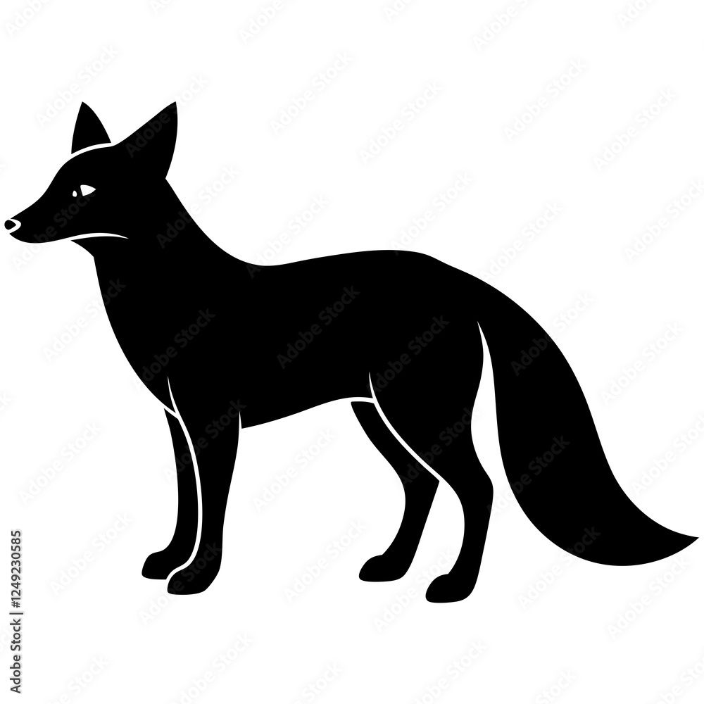 Fototapeta premium animal, dog, silhouette, vector, illustration, black, mammal, isolated, pet, wild, cat, wolf, horse, nature, animals, farm, white, cartoon, wildlife, breed, domestic, canine