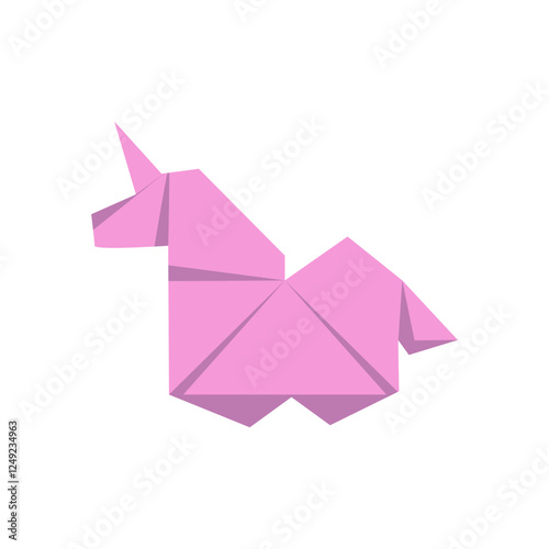 Origami animal icons set cartoon vector Japanese origami folded paper figure