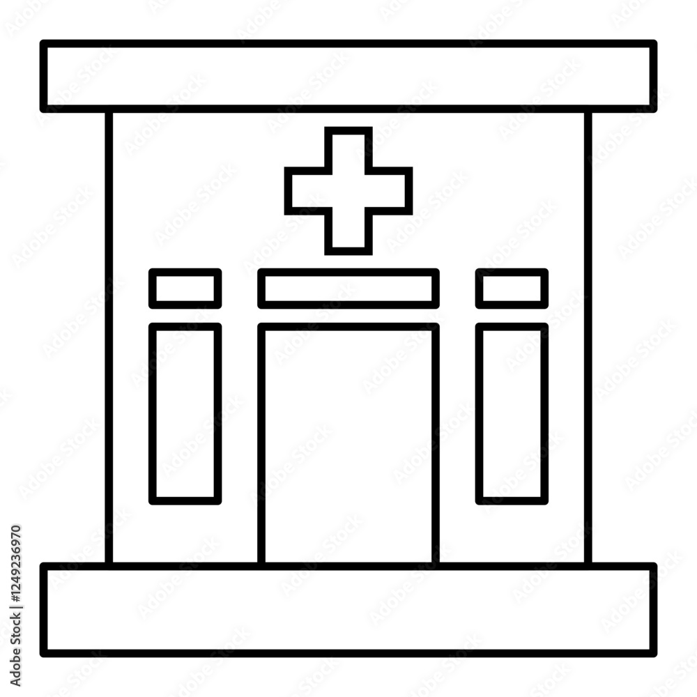 hospital outline icon