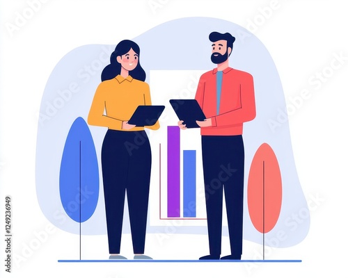 Business analysts conducting market research, optimizing project strategies for maximum profitability and sustainability