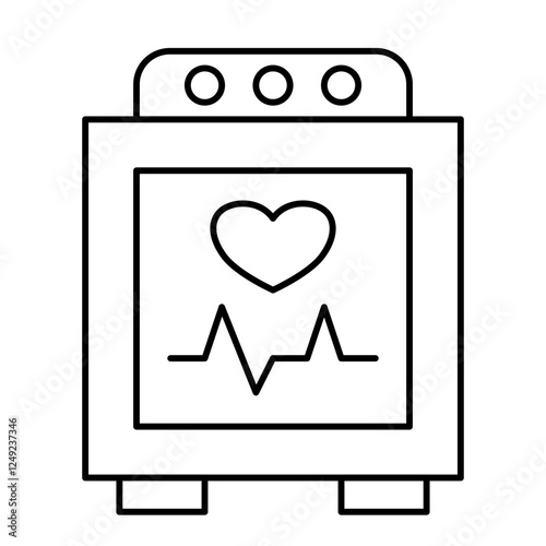 cardiogram outline icon