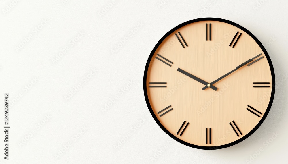 custom made wallpaper toronto digitalA minimalistic clock with no numbers, designed with clean lines and a muted color palette for a contemporary look