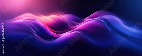 Wallpaper Mural Abstract Flowing Waves in Purple and Blue Hues Torontodigital.ca