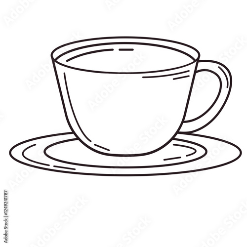 outline cute icon drink illustration
