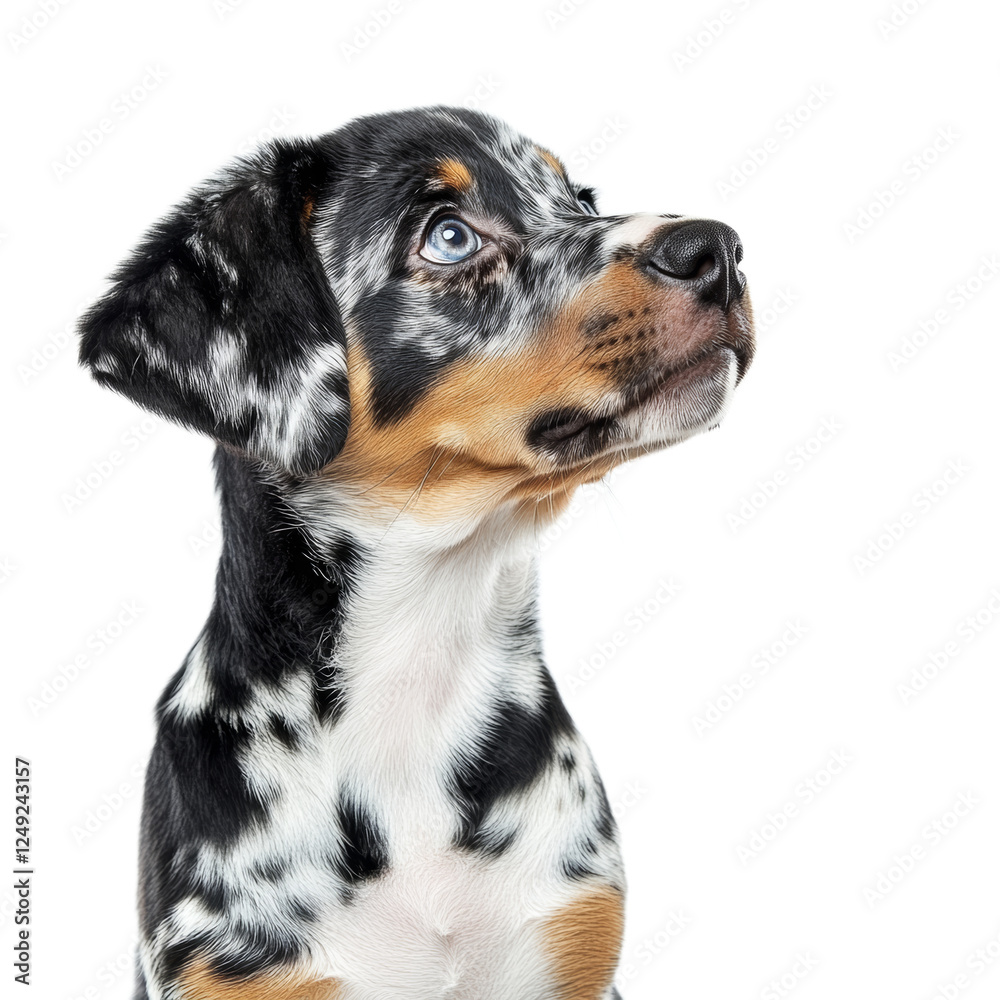 Adorable Merle Puppy Looking Up Adorable Merle Puppy Looking Up
