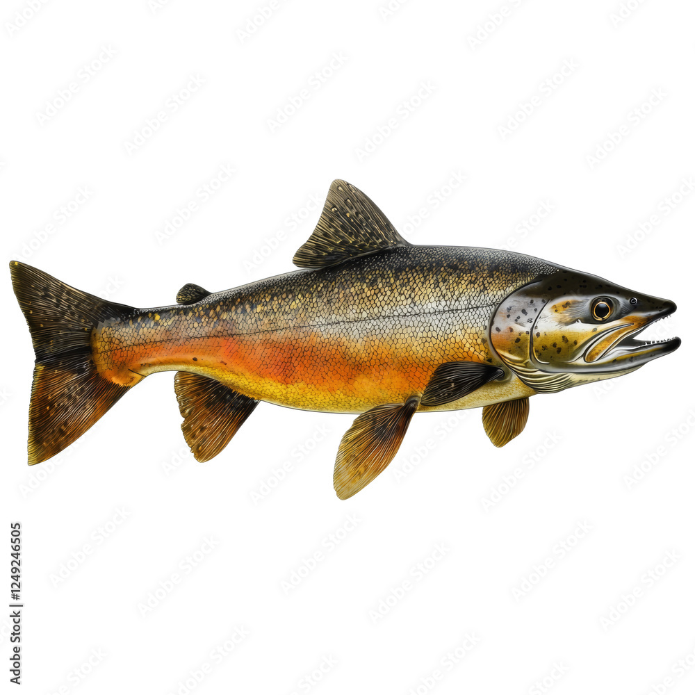 Bull Trout Fish Illustration Bull Trout Fish Illustration
