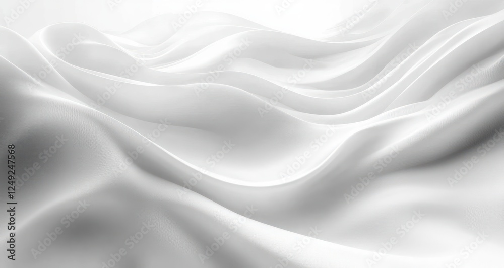 Obraz premium Abstract White Wave Patterns Modern Flowing Background