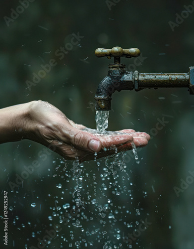 water flowing from the tap