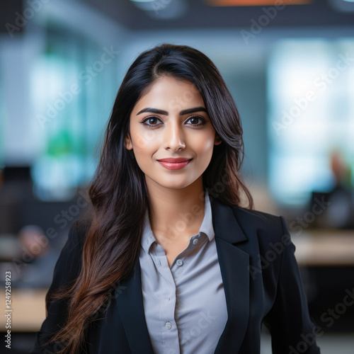 Wallpaper Mural young indian businesswoman standing at corporate office Torontodigital.ca