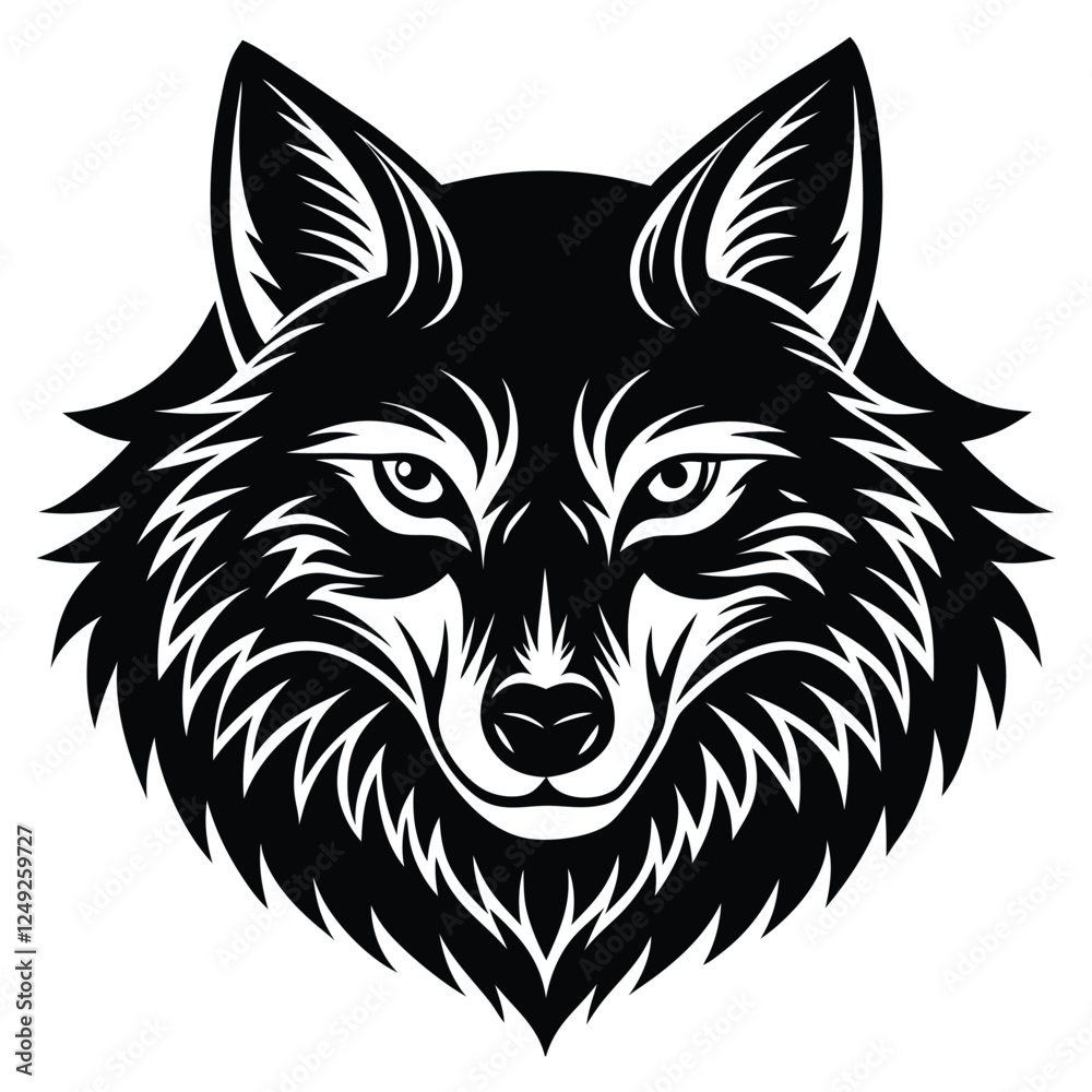 Wolf head vector silhouette art illustration Wolf head vector silhouette art illustration