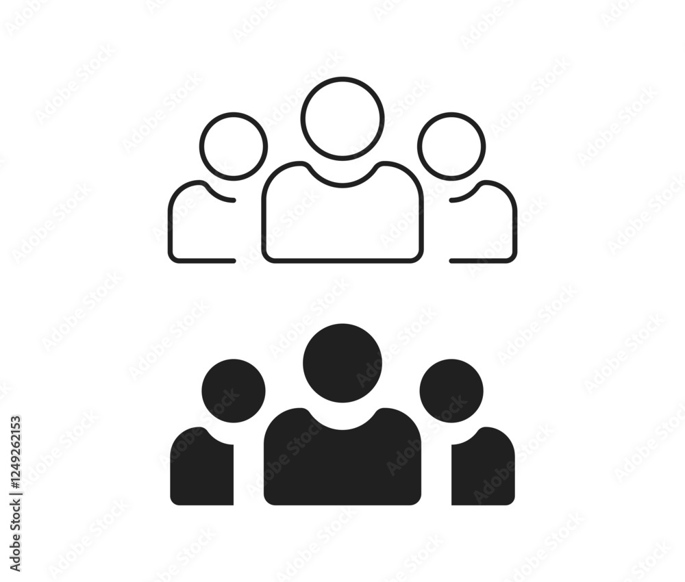 People group icon. Teamwork, community, and social connection symbol People group icon. Teamwork, community, and social connection symbol