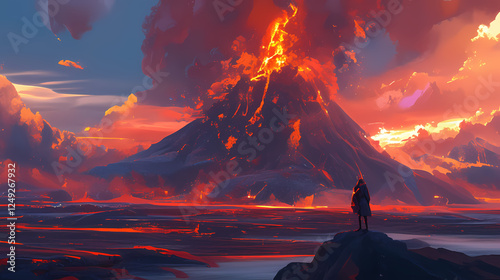 Anime style eruption photo